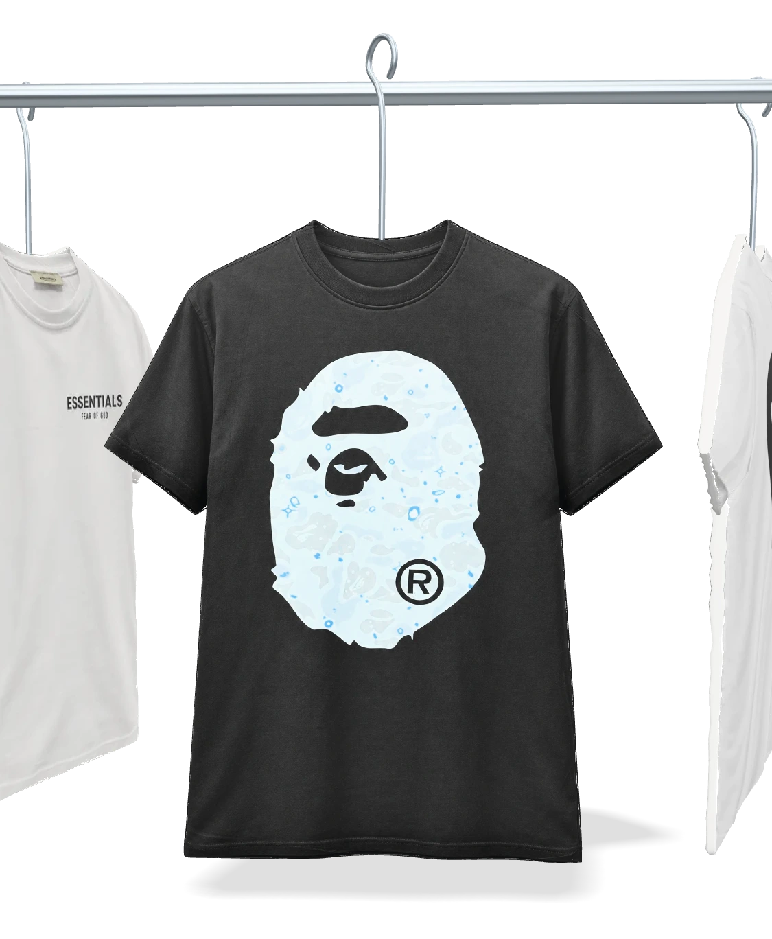 Black APE-T-shirt only on the clothing rail